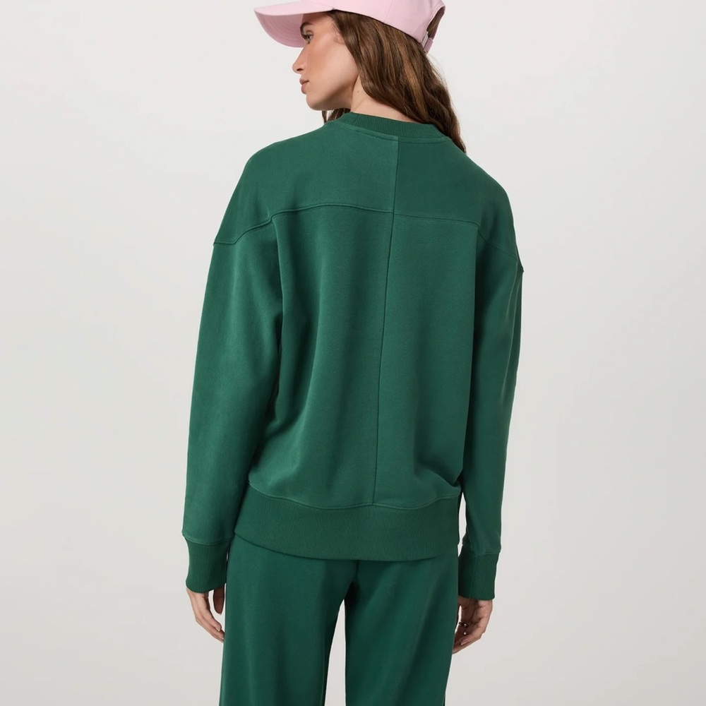 Vuori Sedona Weekender Crew Sweatshirt Green - Small - Picture 2 of 7